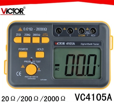 Đồng hồ đo đo điện trở đất,digital grounding resistance tester Victor VC4105A VC4105B