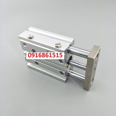 Xi lanh khí nén, SMC three-axis three-bar guide rod cylinder TCM MGPM16-10-12-16-20-25-32-40-50-75-80Z